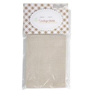 Lori Holt for Riley Blake Designs & Zweigart Vintage Cross Stitch Cloth 10-Count Tula in Farmhouse - 17” x 17”