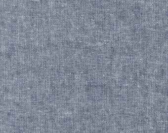 Essex Yarn Dyed in Indigo by Robert Kaufman E064-1178 - Fabric by the Half Yard