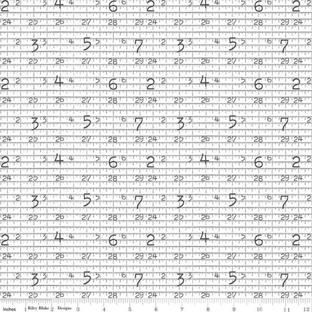Clearance! Riley Blake Hush Hush Low Volume Measure Twice - Fabric Sold ...