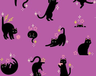 In Stock! Ruby Star Society Freaky Familiars Catwalk in Witchy RS5193 13 - Halloween Fabric Sold in Half Yard Increments, Cut Continuously