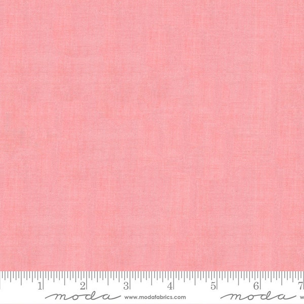 In Stock!  New Moda Crossweave Woven Solid in Carnation Pink 12216 15 - Cotton Fabric Sold in Half Yard Increments, Cut Continuously