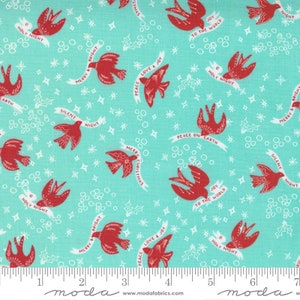 Clearance! Cheer & Merriment Good Tidings in Frost by Fancy That Design House for Moda 45532 21 - Fabric Sold by Half Yard, Cut Continuously