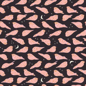 Ruby Star Society Bird is the Word Whippoorwill in Soft Black by Kim Kight RS3078 16 - Fabric Sold by Half Yard Increments, Cut Continuously