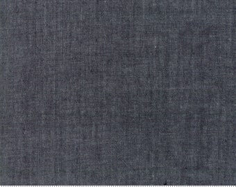 Moda Chambray in Black 12051-11 - Fabric sold by Half Yard Increments, Cut Continuously