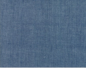 Moda Chambray in Indigo 12051-13 - Fabric Sold By Half Yard Increments and Cut Continuously