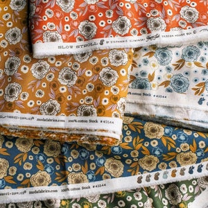 Slow Stroll Pattern Clearance! Slow Stroll Last Bloom Floral in Pumpkin Fancy That Design ...