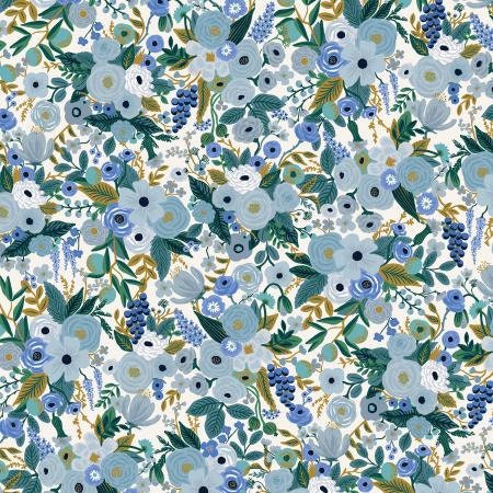 【色: Garden Party Blue】【Rifle Paper Co.】M Rifle Paper PETITE Garden Party in Blue - Fabric Sold by