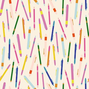 In Stock!  Ruby Star Society Salutations Do You Have A Pen in Natural RS1093 11 - Fabric Sold by Half Yard Increments, Cut Continuously