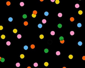 In Stock! Ruby Star Sparkle Mart Spritz Dots Blender in Black RS0123 19 - Sold by Half Yard Increments, Cut in a Continuous Piece