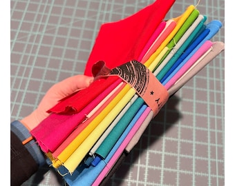 Lea la descripción antes de comprar - Bolsa de retazos de tela lisos surtidos de Moda Bella - 1 libra