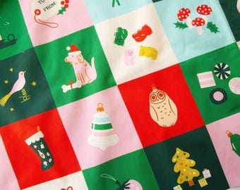 In Stock!  Ruby Star Merry Panel in Lollipop RS3105 11 - Fabric Sold by the Panel, Panel Measures Approximately 18” x 42”