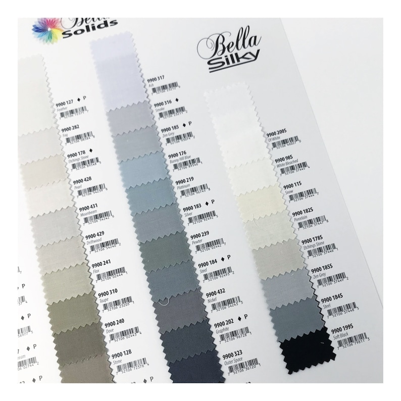 Ships Free Moda Fabrics Bella Solids Color Card Includes Etsy