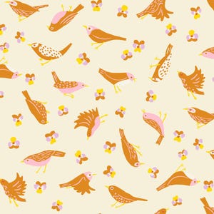 Ruby Star Society Bird is the Word Migration in Natural by Kim Kight RS3076 11 - Fabric Sold by Half Yard Increments, Cut Continuously