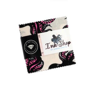 In Stock! Ink Shop Mini Charm Pack by Sarah Watts for Ruby Star Society - Forty Two 2.5” Squares of Quilting Cotton