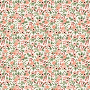 Garden Party Rosa in Rose by Rifle Paper Co for Cotton and Steel - Fabric Sold by Half Yard Increments, Cut Continuously