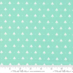 Clearance! Merry Little Christmas Aqua Little Trees 55246 16 by Bonnie & Camille for Moda - Sold by Half Yard Increments, Cut Continuously