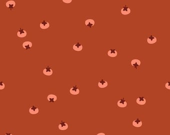 In Stock! Ruby Star Society Persimmon Persimmons Fruit in Cayenne RS1120 15 - Fabric Sold by Half Yard Increments, Cut Continuously