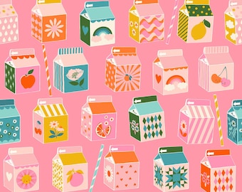 In Stock! Ruby Star Society Juicy Juice Box Cartons in Sorbet by Melody Miller RS0086 13 - Sold by Half Yard Increments, Cut Continuously