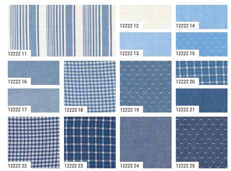 Denim & Daisies Wovens Blue Jeans Gingham by Fig Tree for Moda 12222 18 ...