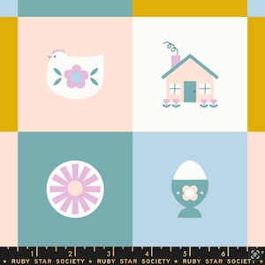 In Stock!  Ruby Star Picture Book Memory Cards in Playroom by Kim Kight RS3068 12 - Sold by Half Yard Increments, Cut Continuously