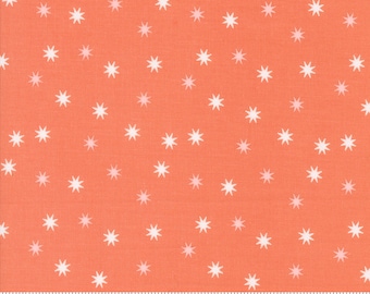 In Stock! Hey Boo Practical Magic Stars in Soft Pumpkin by Lella Boutique 5215 12 - Fabric Sold by Half Yard Increments, Cut Continuously