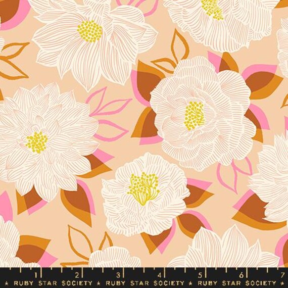 Favorite Flowers: Blooming Floral in Creme Brulee Favorite Flowers: Blooming Floral in Creme Brulee