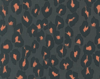 In Stock!  Moda Sunlit Ruins Ikat Leopard Print in Dusk 38162 17 - Fabric Sold by Half Yard Increments, Cut Continuously