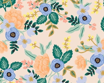 Primavera by Rifle Paper Co for Cotton and Steel in Blush Birch Floral - Fabric by the Half Yard