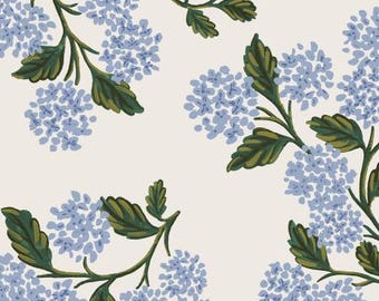 Meadow de Rifle Paper Co. para Cotton and Steel Hydrangea en crema RP201-CR3 - Tela vendida en incrementos de media yarda, cortada de forma continua