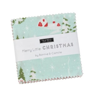 In Stock! Merry Little Christmas by Bonnie and Camille for Moda Fabrics Mini Charm Pack - Forty Two 2.5” Squares