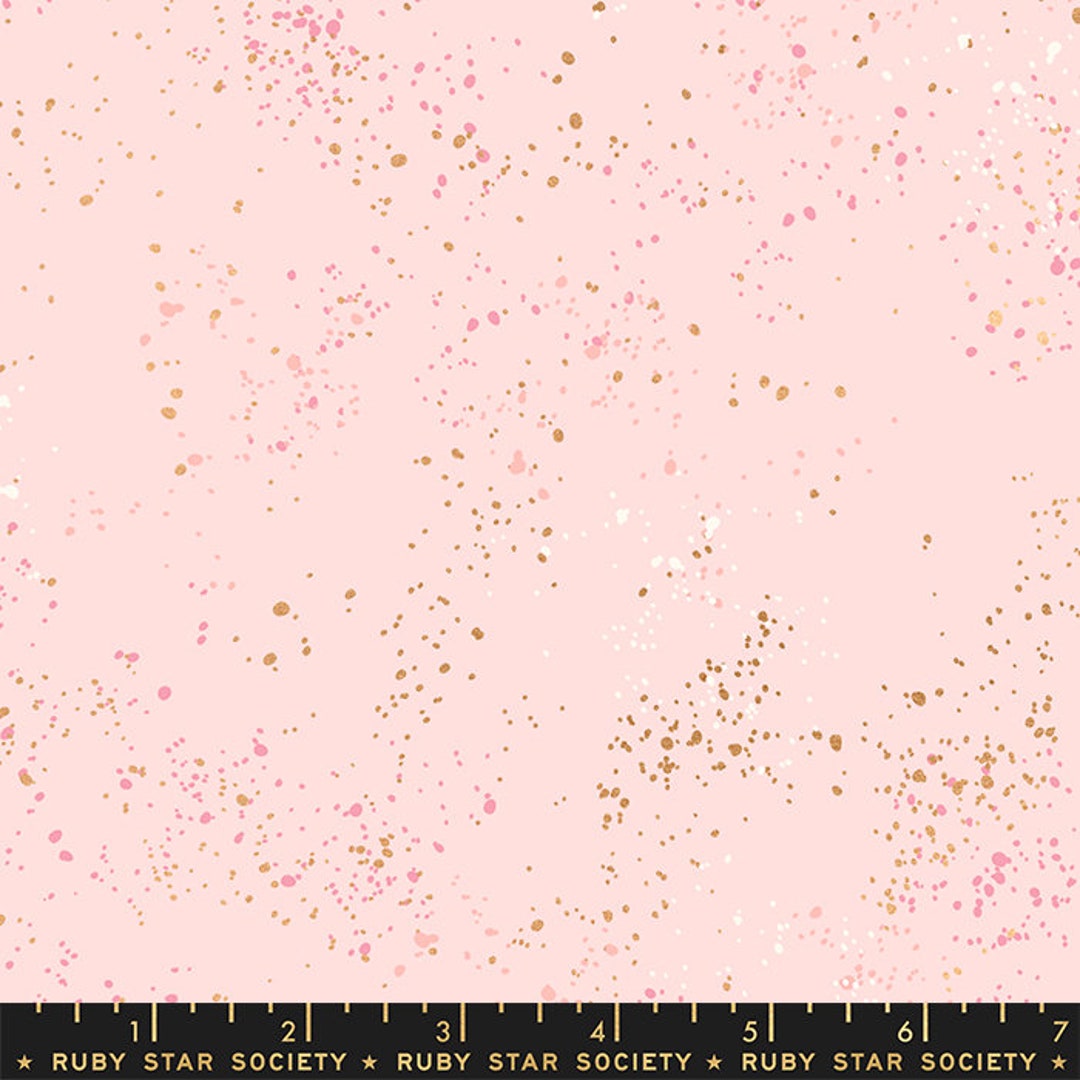 Ruby Star Society Speckled Metallic Print in Pale Pink by Rashida ...