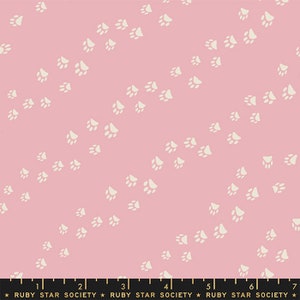 In Stock!  Ruby Star Dog Park Wander Paw Print in Lavender by Sarah Watts RS2099 11 - Fabric Sold by Half Yard Increments, Cut Continuously
