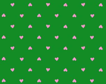 In Stock! Ruby Star Society Trinketry Heart Dots in Verdant Neon RS0091 34 - Fabric Sold by Half Yard Increments, Cut in a Continuous Piece