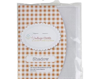 Lori Holt for Riley Blake Designs & Zweigart Vintage Cross Stitch Cloth 14 Count Aida in Shadow - 19” x 21”