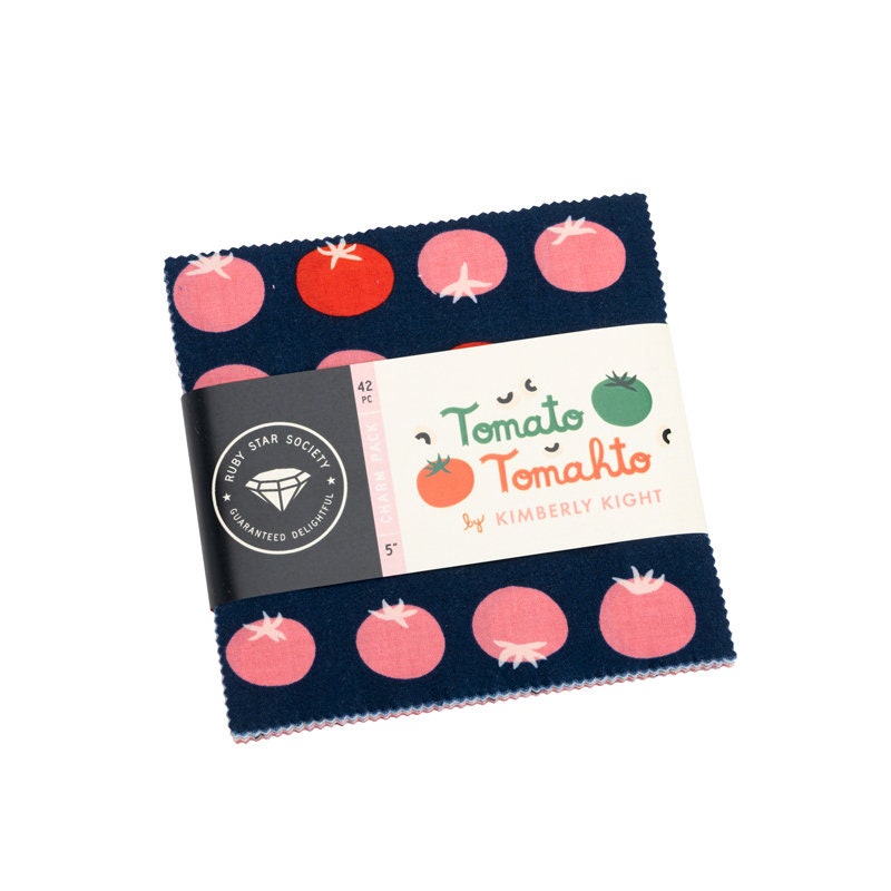 Tomato Tomatoh Charm Pack by Kimberly Kight for Ruby Star Society Contains 42 Factory Cut 5” Squares In Stock