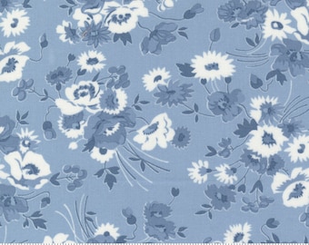 Nantucket Summer Somerset Floral in Light Blue by Camille Roskelley for Moda 55260 24 - Sold by Half Yard Increments, Cut Continuously