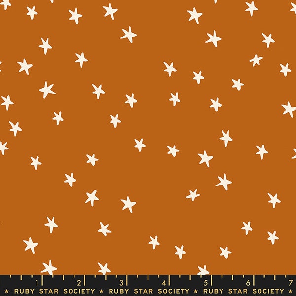 In Stock! Ruby Star Starry 2023 in Saddle by Alexia Marcelle Abegg RS4109 51 - Fabric Sold by Half Yard Increments, Cut Continuously