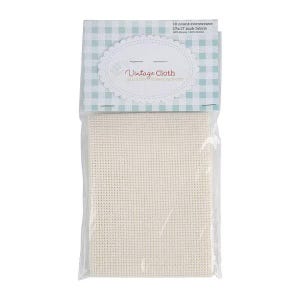 Lori Holt for Riley Blake Designs & Zweigart Vintage Cross Stitch Cloth 10-Count Tula in Buttermilk - 17” x 17”