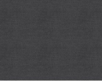 In Stock!  New Moda Crossweave Woven Solid in Charcoal 12216 28 - Cotton Fabric Sold in Half Yard Increments, Cut Continuously