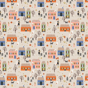 In Stock! Rifle Paper for Cotton & Steel Halloween II 2 Night in Linen Metallic RP1307 LM1M Sold by Half Yard Increments, Cut Continuously