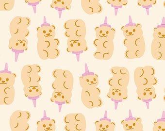 In Stock!  Ruby Star Society Egg & Friends Honey Bears in Natural RS3092 11 - Fabric Sold by Half Yard Increments, Cut Continuously