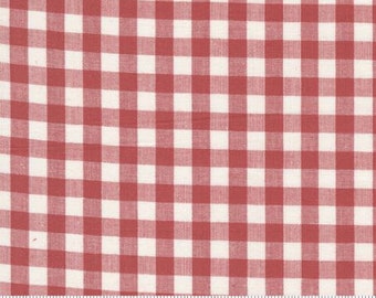 Isabella Wovens en Red Gingham de Minick & Simpson para Moda Fabrics 14949 13 - Tela vendida en incrementos de media yarda, cortada continuamente