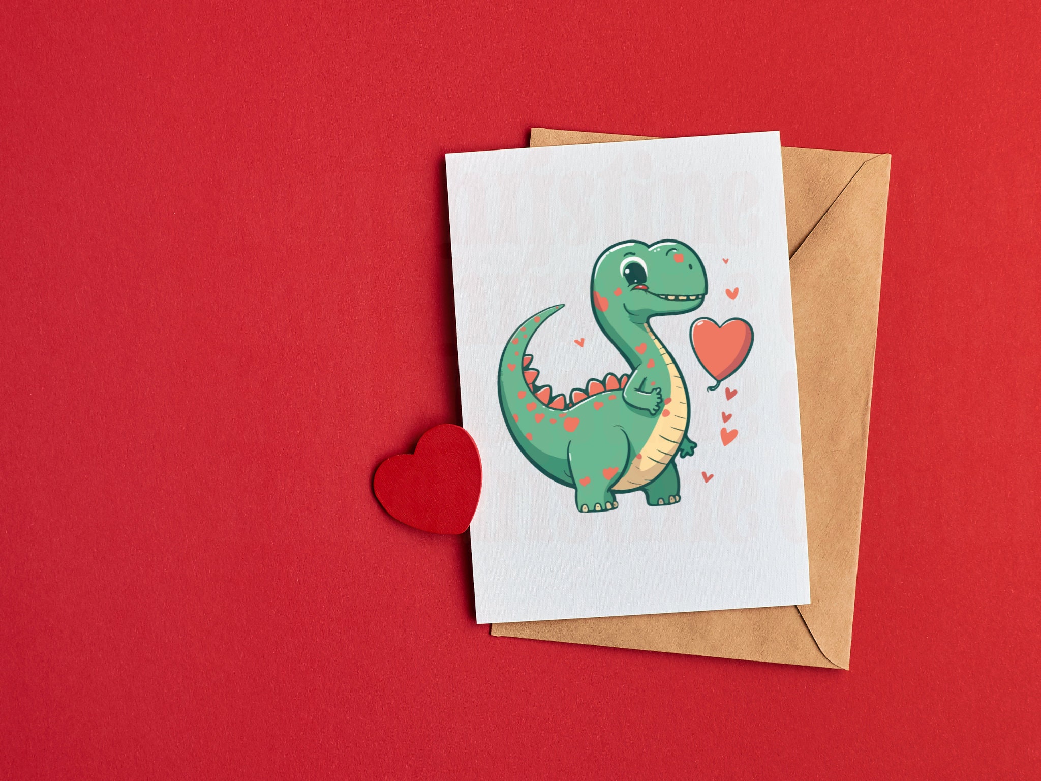 Valentines Day Dinosaur SVG and PNG Design for Kids | Cute Dinosaur ...