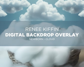 Newborn Cloud Theme Digital Backdrop Overlay | Perfect for Studio Portraits