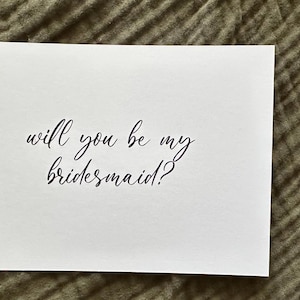 Will you be my bridesmaid?