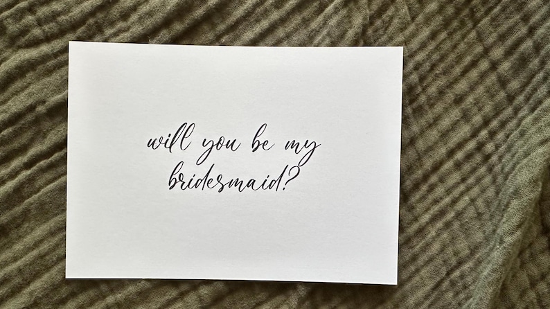 Will you be my bridesmaid?