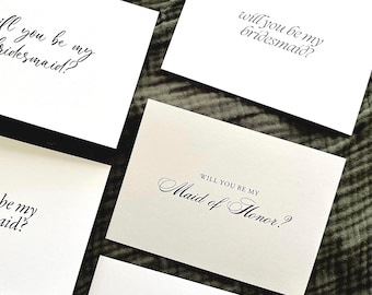 Bridesmaid Proposal 7x5 Cardstock PRINT | Old Money, Quirky,Minimal or Elegant theme
