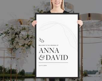 Custom Wedding Welcome Sign 24 x 36 inches | DIGITAL FILE