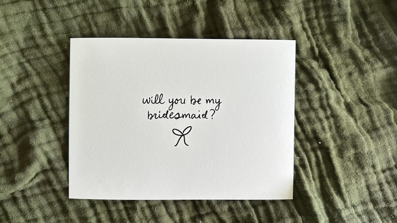 Will you be my bridesmaid?