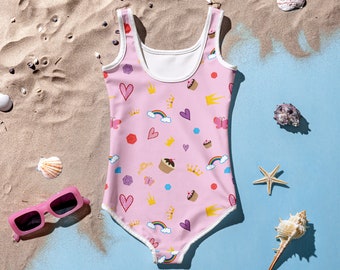 Crowns and Cupcakes | All-Over Print Kids Swimsuit